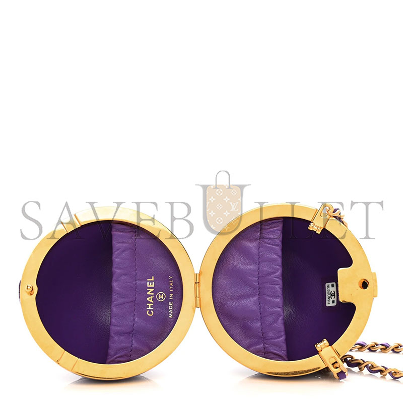 Ch**el 22 sphere minaudiere quilted lambskin (9*9*9cm)